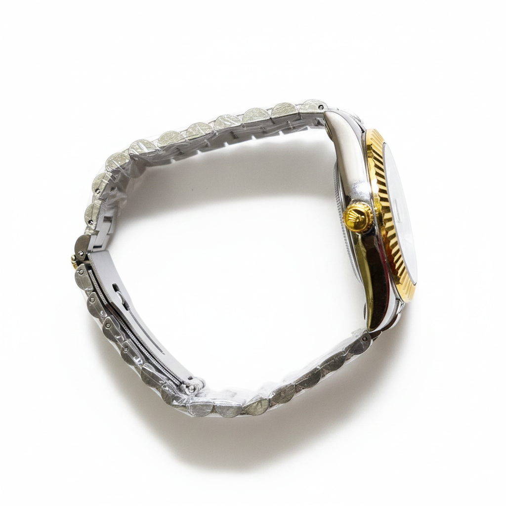 Royal Sapphire– Silver & Golden Men's Watch