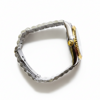 Royal Black Prime– Silver & Golden Men's Watch