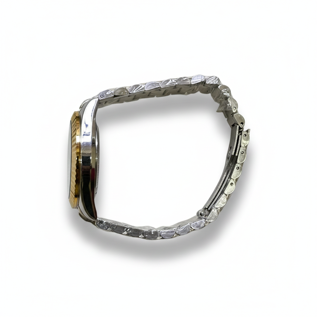 Royal Sapphire– Silver & Golden Men's Watch