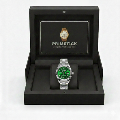 Royal Green Ice– Silver Men's Watch