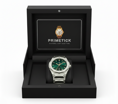 Green Dial Style – Ceramic Strap Men’s Watch